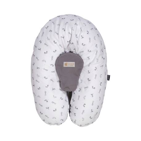 Coussin d'allaitement et de grossesse 3en1 multirelax Gris chiné lapins+Lapins 7 - vertbaudet enfant 