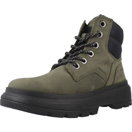 Botte garçon cuir kiddartah Noir+Vert 10 - vertbaudet enfant 
