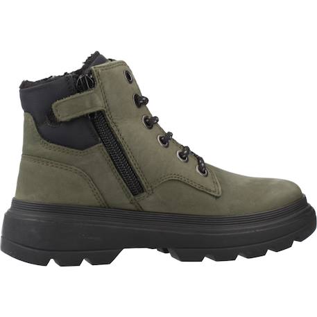Botte garçon cuir kiddartah Noir+Vert 7 - vertbaudet enfant 