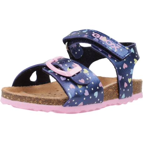 Sandales fille modèle b sandal chalki girl Bleu c0694+Bleu cf48t 4 - vertbaudet enfant 