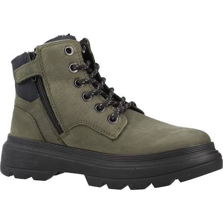 Botte garçon cuir kiddartah Noir+Vert 11 - vertbaudet enfant 