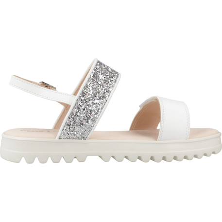 Sandales fille modèle j sandal coralie gir Beige c0262+Blanc c1z1n 7 - vertbaudet enfant 