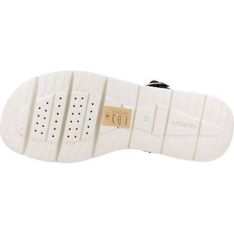 Sandales fille modèle j sandal kodette gir Blanc c1058+Noir c9999 12 - vertbaudet enfant 