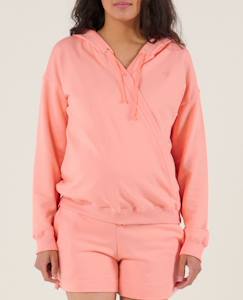 Vêtements de grossesse-Sweat hoodie de grossesse et d'allaitement coconut