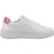 Baskets basses  à lacets Blanc+Blanc - Rose+Blanc fushia+Noir or clair 1 - vertbaudet enfant 