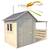 Cabane en bois avec pergola ajourée eugenie Marron 3 - vertbaudet enfant 