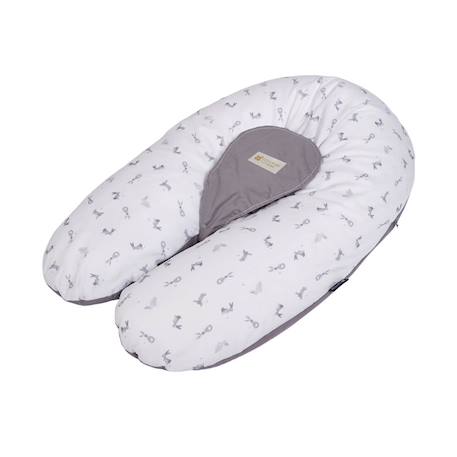Coussin d'allaitement et de grossesse 3en1 multirelax Gris chiné lapins+Lapins 9 - vertbaudet enfant 