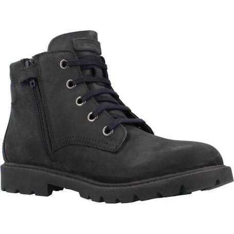 Bottes enfant garçon en cuir shaylax Noir c4002+Vert 5 - vertbaudet enfant 