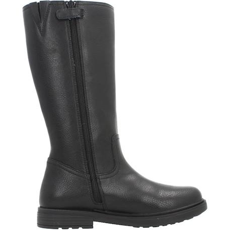 Botte fille cuir eclair Noir 1 - vertbaudet enfant 