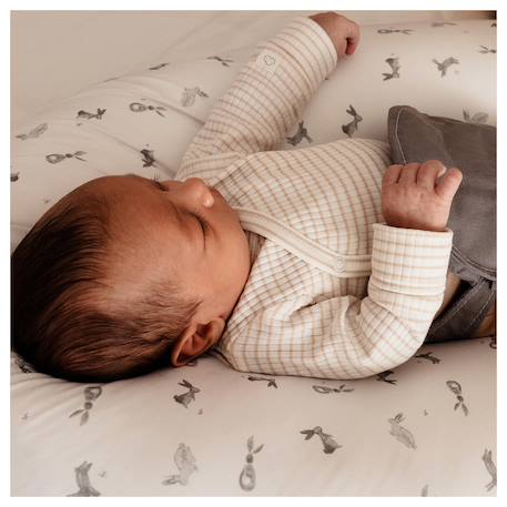 Coussin d'allaitement et de grossesse 3en1 multirelax Gris chiné lapins+Lapins 11 - vertbaudet enfant 