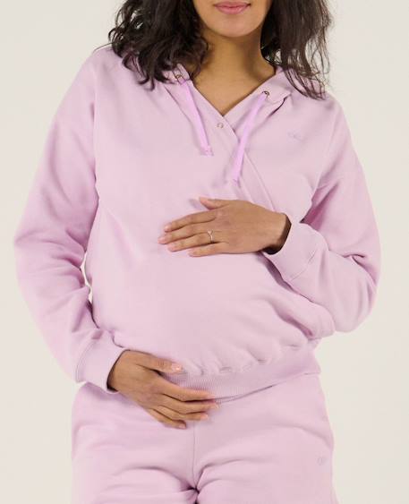 Sweat hoodie de grossesse et d'allaitement coconut Abricot+Lila+Vanille 7 - vertbaudet enfant 