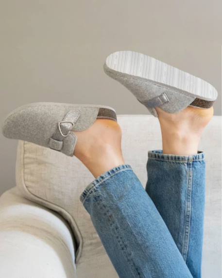 Chaussons sabots semelle anatomique confort Gris chiné+Noir 2 - vertbaudet enfant 
