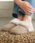 Chaussons mules cuir fourré chaud Beige+Camel+Kaki 2 - vertbaudet enfant 
