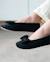 Chaussons ballerines ultra confortables, en coton biologique et semelle en cuir, détail grand nœud Corail+Noir 8 - vertbaudet enfant 