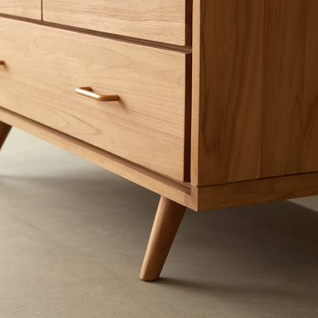 Commode enfant en bois de teck 6 tiroirs kort Naturel 5 - vertbaudet enfant 