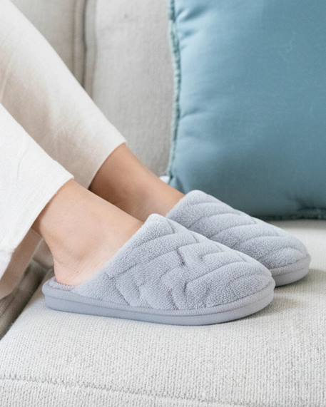 Chaussons mules semelle bloup confort Gris+Noir 2 - vertbaudet enfant 
