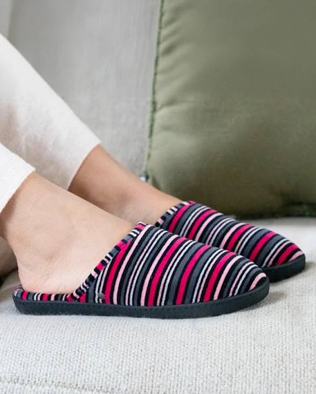 Chaussons mules ultra confortables (technologie everywear™), à mémoire de forme, intemporelles Rayures 2 - vertbaudet enfant 