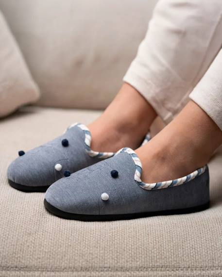 Chaussons charentaises souples, ultra confortables et légers, confort technologie everywear Beigechiné+Bleu+Bleu denim+Gris+Gris chiné+Grisirisé 14 - vertbaudet enfant 