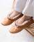 Chaussons ballerines semelle ergonomique confortables, semelle à mémoire de forme Camel+Noir+Rayures 2 - vertbaudet enfant 