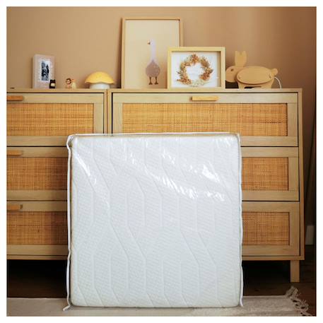 Matelas bébé pliant 2 parties zen déhoussable Blanc 2 - vertbaudet enfant 