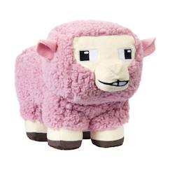 Jouet-Minecraft peluche mouton rose
