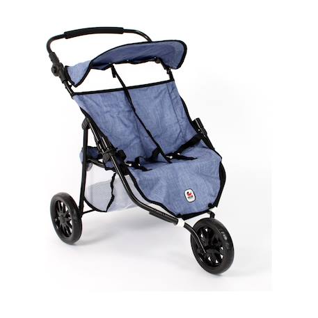 Poussette de jogging moderne à 3 roues pour poupées Bleu 2 - vertbaudet enfant 
