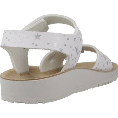 Sandales en cuir  à scratch Blanc+Blanc c1000 9 - vertbaudet enfant 