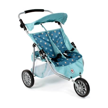 Poussette de jogging moderne à 3 roues pour poupées Bleu 2 - vertbaudet enfant 