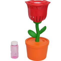 Jouet-Jeux de plein air-Machines à bulles fleurs avec LED et piles, 50 ml