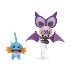 Jouet-Jeux d'imagination-Figurines de combat pokémon curly form et rowlet