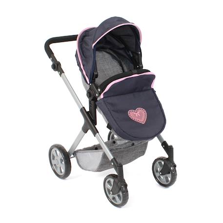 Poussette pour poupée mila Gris bleu 1 - vertbaudet enfant 