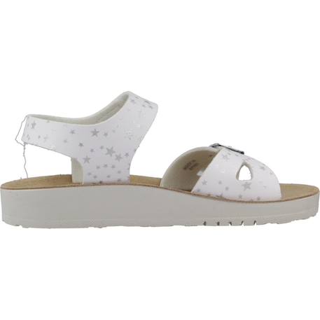 Sandales en cuir  à scratch Blanc+Blanc c1000 7 - vertbaudet enfant 