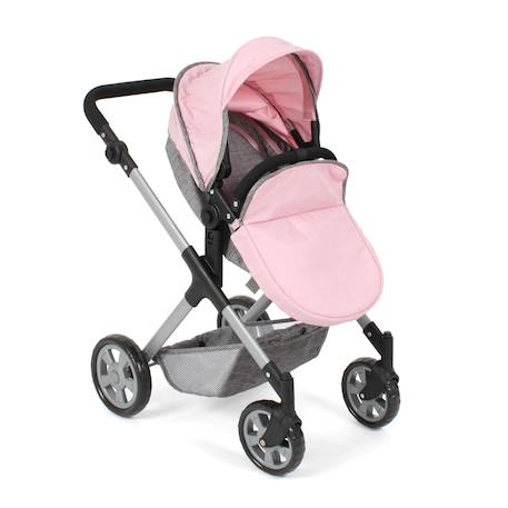 Poussette pour poupée mila Gris rose 1 - vertbaudet enfant 