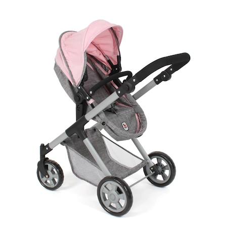 Poussette pour poupée mila Gris rose 2 - vertbaudet enfant 
