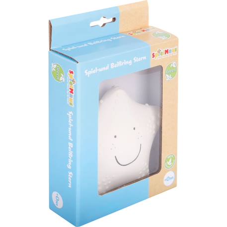 Anneau de dentition et de jeu en caoutchouc en forme d'étoile Blanc 2 - vertbaudet enfant 