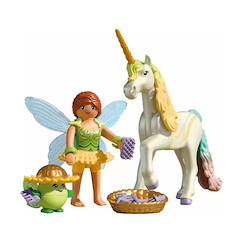Jouet-Jeux d'imagination-Magic unicorns licorne fleur d'arc-en-ciel avec fée 71840