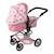 Poussette combiné mika fleurs pour poupée Rose 1 - vertbaudet enfant 