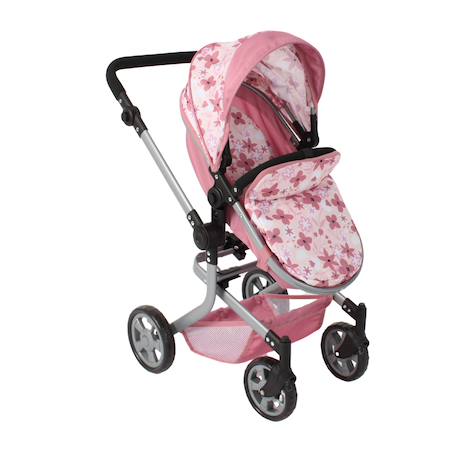Poussette combiné mika fleurs pour poupée Rose 5 - vertbaudet enfant 
