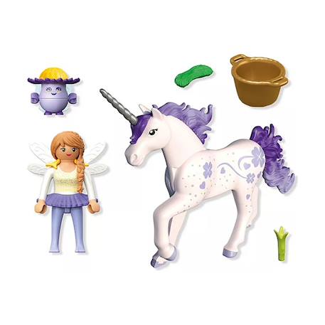 Magic unicorns licorne lavande porte-bonheur avec fée 71843 Multicolore 3 - vertbaudet enfant 