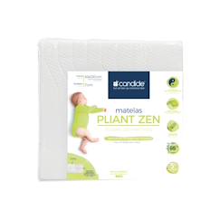 Puériculture-Lit de voyage et accessoires sommeil-Matelas bébé pliant 2 parties zen déhoussable
