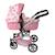 Poussette combiné mika fleurs pour poupée Rose 2 - vertbaudet enfant 