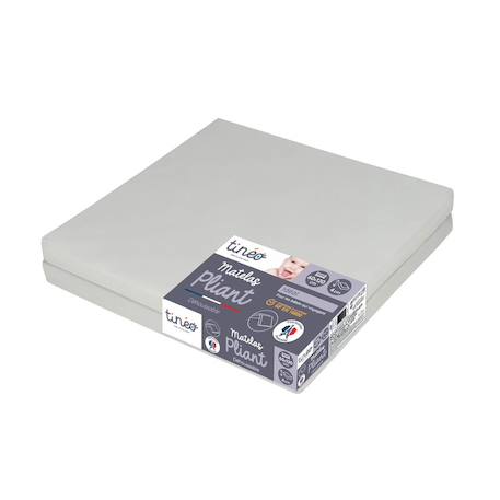 Matelas bébé pliant 2 parties 60x120cm Gris clair 1 - vertbaudet enfant 
