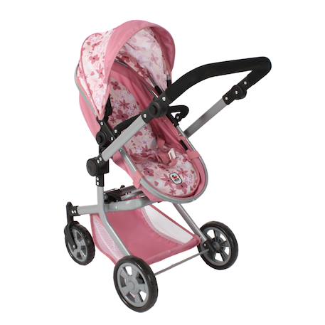 Poussette combiné mika fleurs pour poupée Rose 6 - vertbaudet enfant 