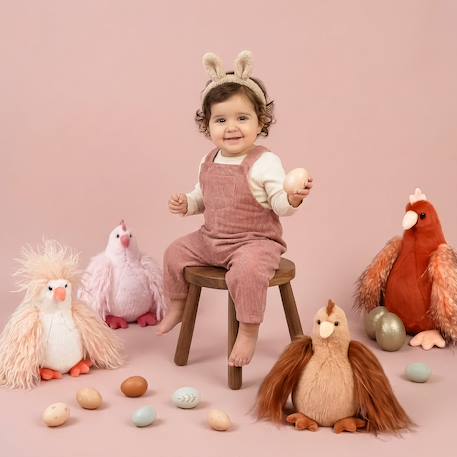 Peluche poule poulette 20 cm Beige+Marron 11 - vertbaudet enfant 
