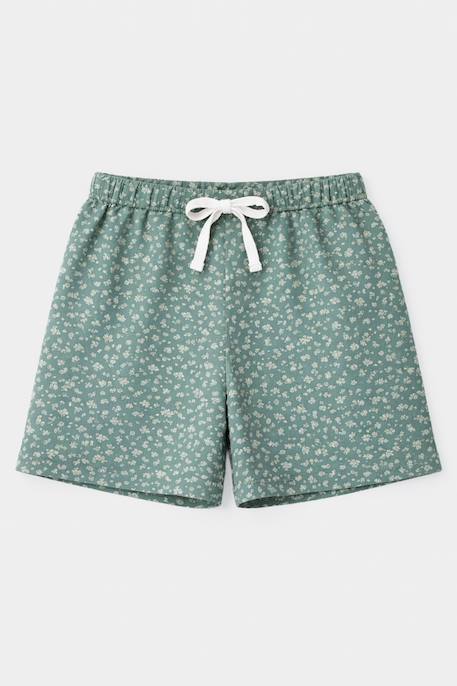 Pyjama short enfant fleurs - coton léger Beryl green-fleurs 3 - vertbaudet enfant 