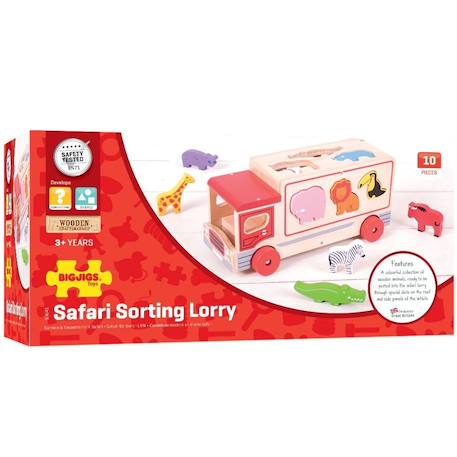 Camion à encastrement safari Rouge 3 - vertbaudet enfant 