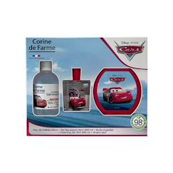 Puériculture-Coffret Cars enfant eau de toilette et gel douche 3 en 1 avec boîte à goûter