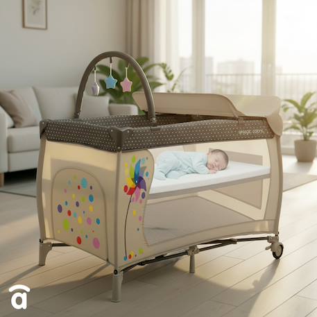 Broyeur complet pour berceau de voyage et plus Beige+Gris 2 - vertbaudet enfant 