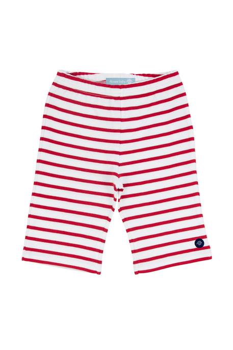 Bermuda élastiquée en coton brick enfant Blanc/braise+Blanc/navire+Navire 1 - vertbaudet enfant 