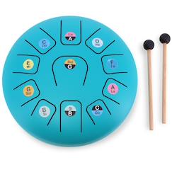 Jouet-Activités artistiques et musicales-Instruments de musique-Tongue drum en métal 11 notes